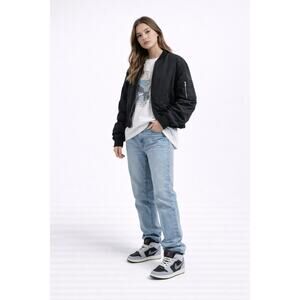 Nike Air Jordan 1 Retro Mid Wolf Grey Black Pink Youth 8.5Y Women’s 10 Sneakers